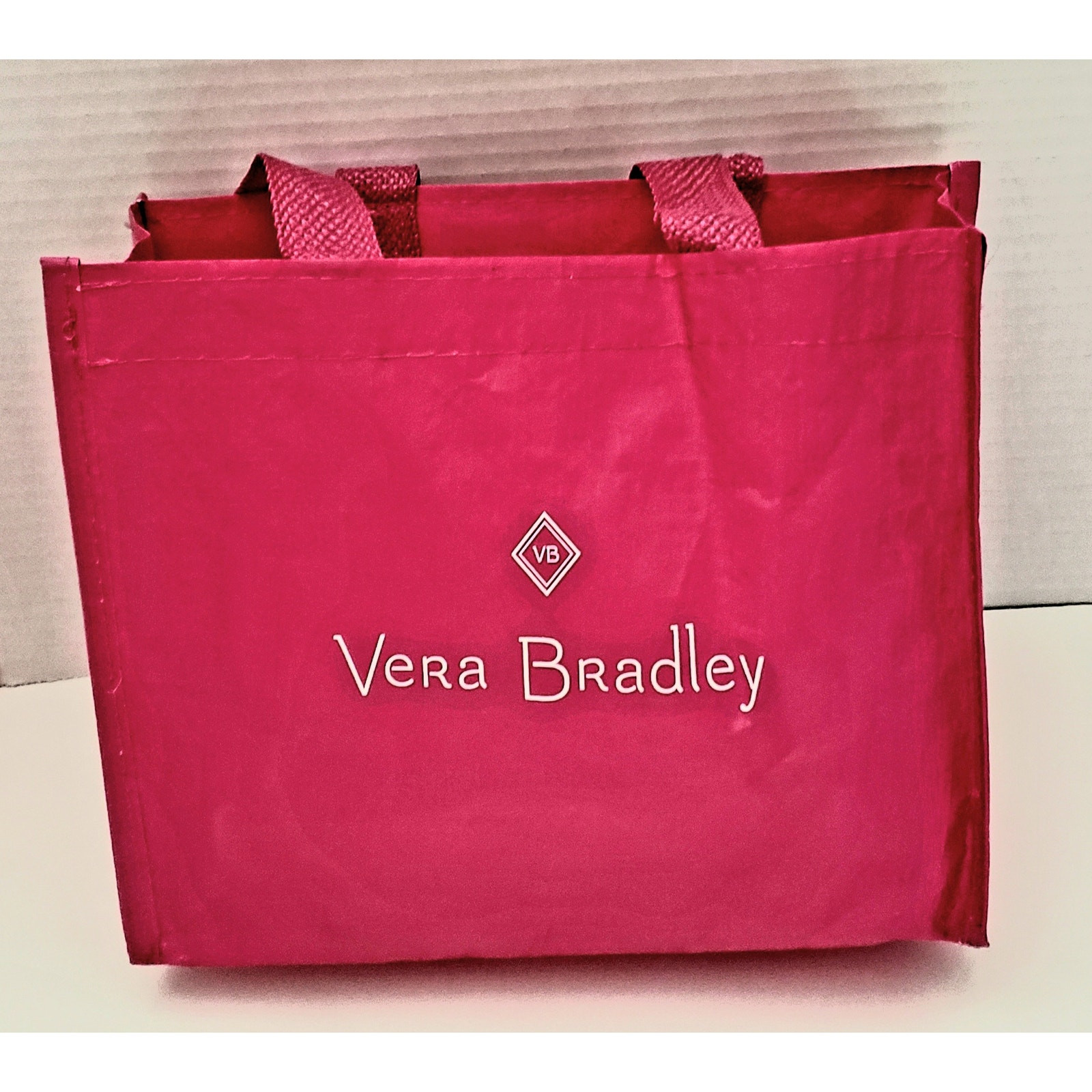 Hot Pink Vera Bradley Shopping Bag, 9″ x 8″