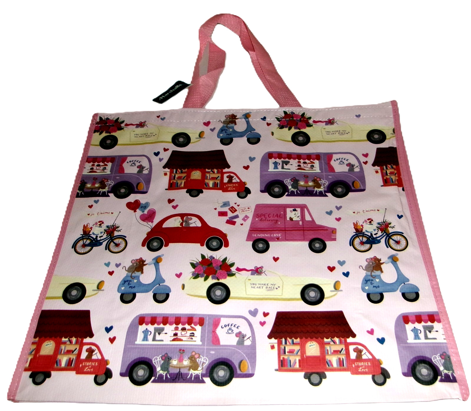 VALENTINE’S DAY Reusable Tote Bag~20″ X 18″ X 8″~DELIVERING VALENTINE’S DAY LOVE