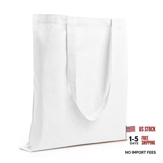 5|6|12|24|48|100|200 Pack ToteBags Bulk Reusable Totes Grocery Pack of 6 White