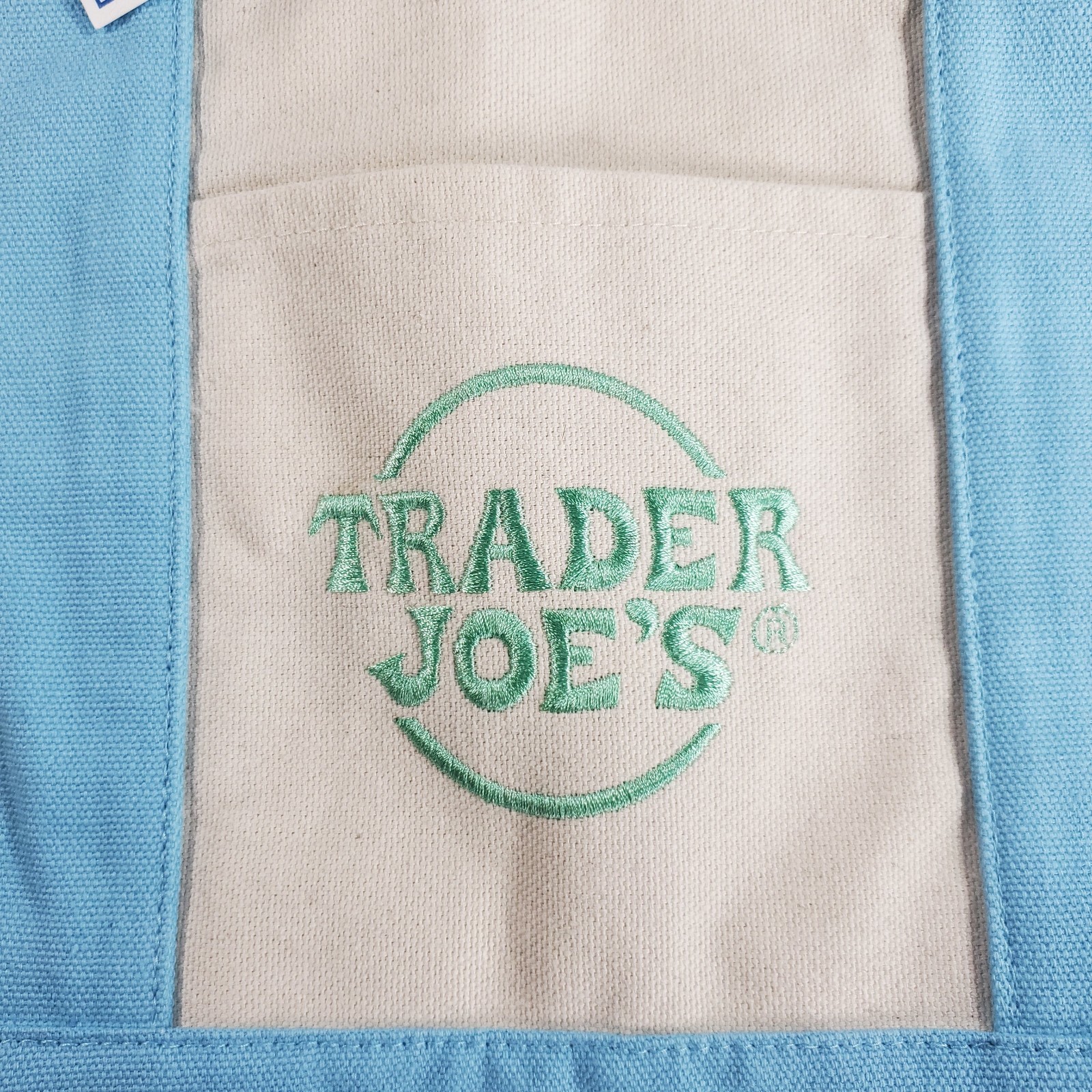 NWT Set of 2 Trader Joe’s Mini Lavender & Baby Blue Canvas Tote Limited Edition