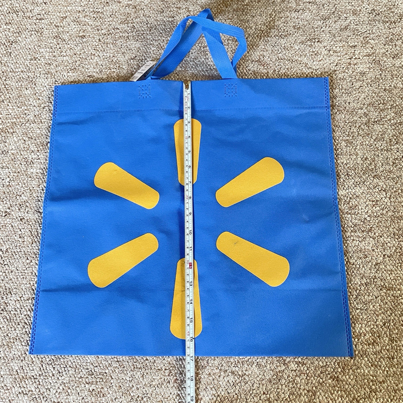4 Pcs Walmart Reusable Large Shopping Bag Recycle Groceries Bag Blue
