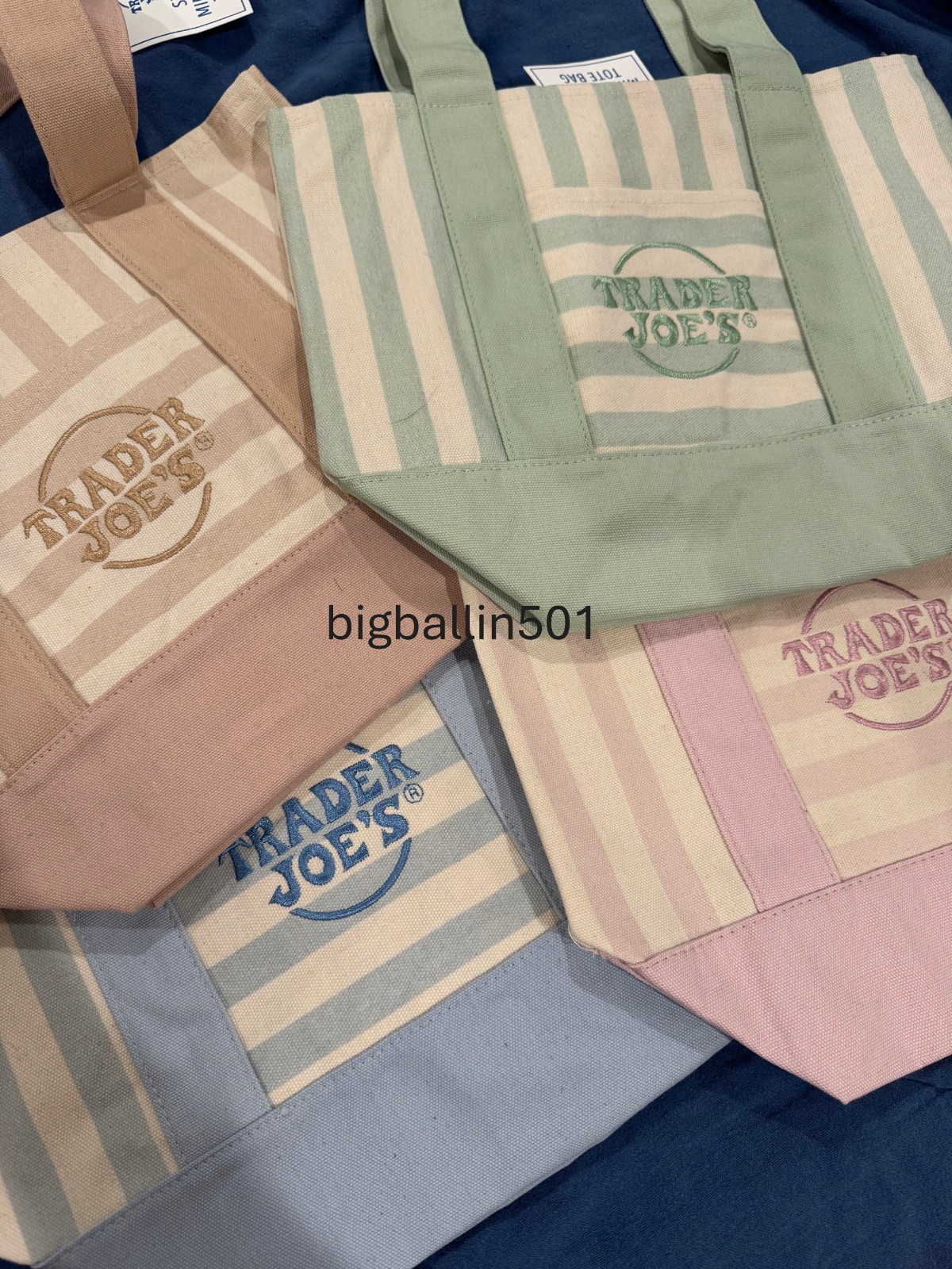 Trader Joe’s Mini Striped Summer Canvas Tote Bag June 2026 FREE SHIPPING