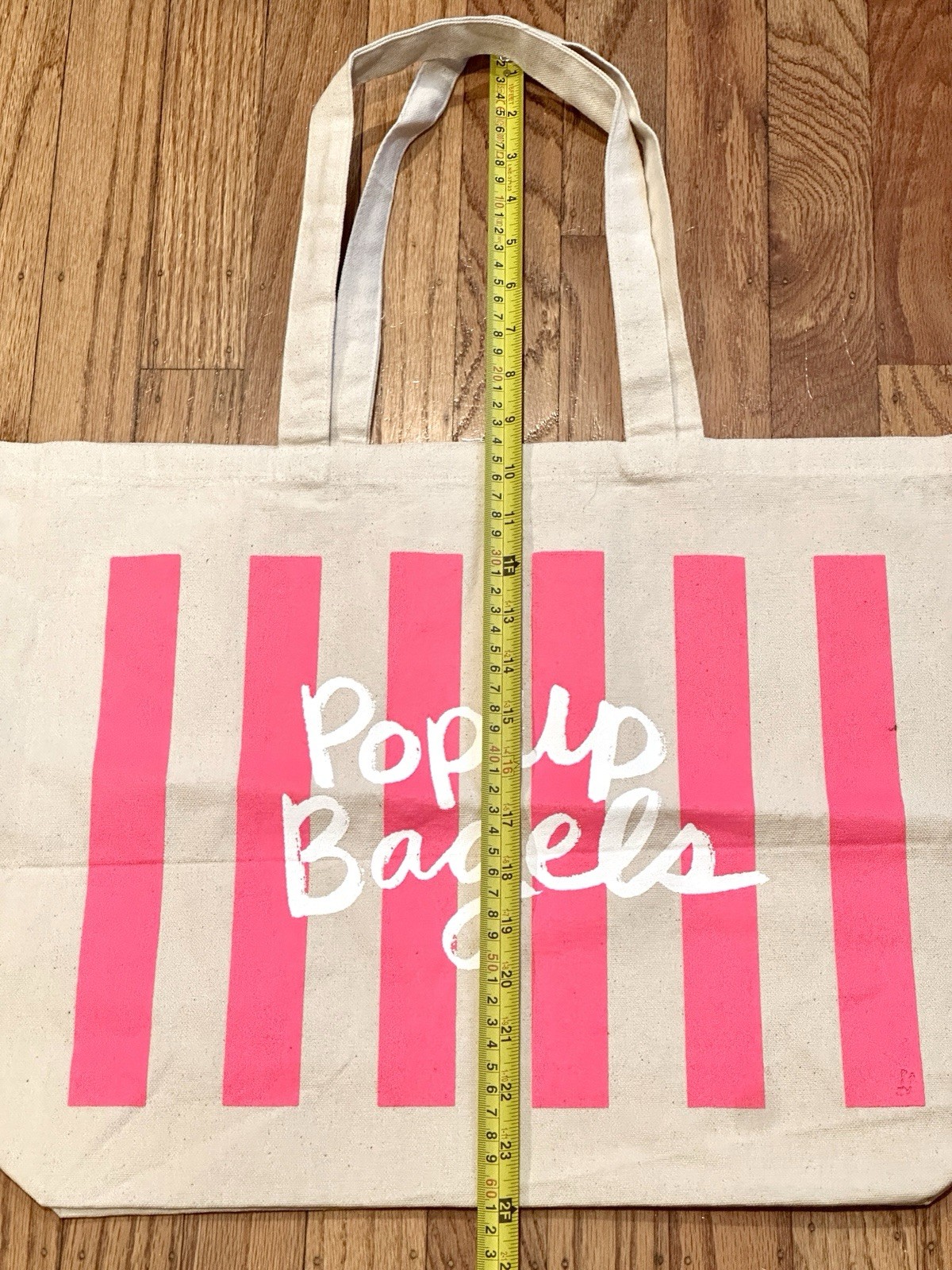 PopUp Bagels Canvas Tote Bag & Not Famous But Known Neon Pink Graphic Dbl. Sided