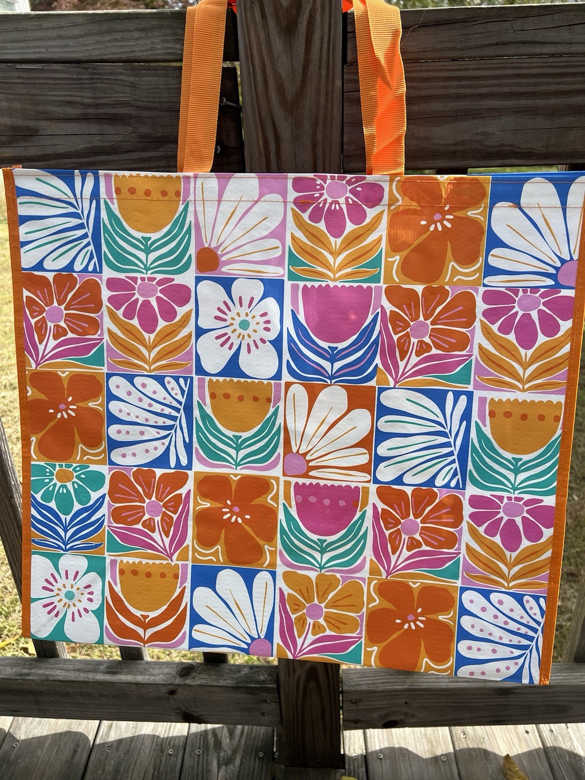 REUSABLE SHOPPING TRAVEL TOTE BAG FLORAL🦋 ECO FRIENDLY 🌸NEW