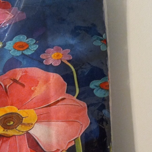 Floral Reusable Tote Shopping Bag Blue/Multicolor 45 cm L x 13 cm W x 33 cm H