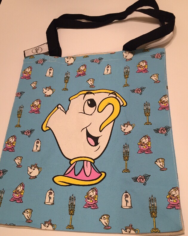 PRIMARK Mrs Potts Chip Cup Tote Bag Cloth Beauty Beast Enchanted Rose Tea Pot
