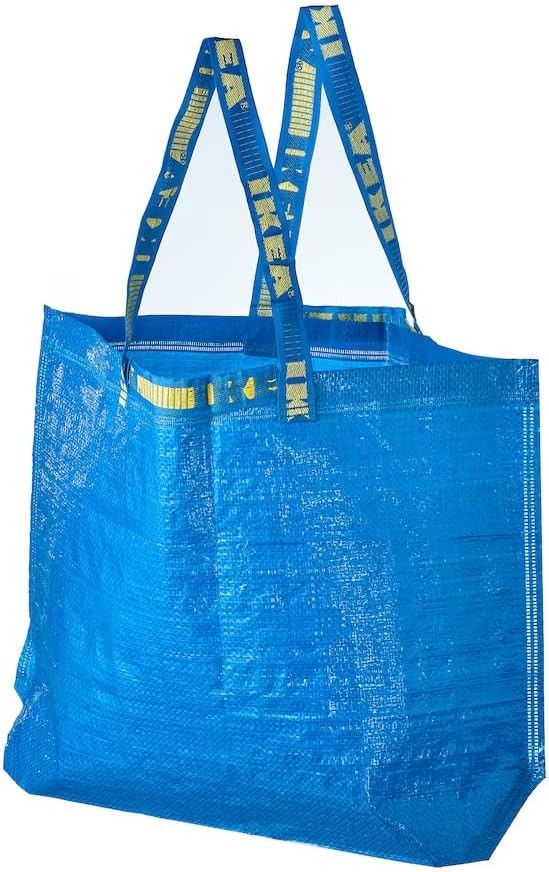 603.017.07 FRAKTA Medium Shopping Bags Set of 6 Blue 55 lb Max. Load 10 Gallon