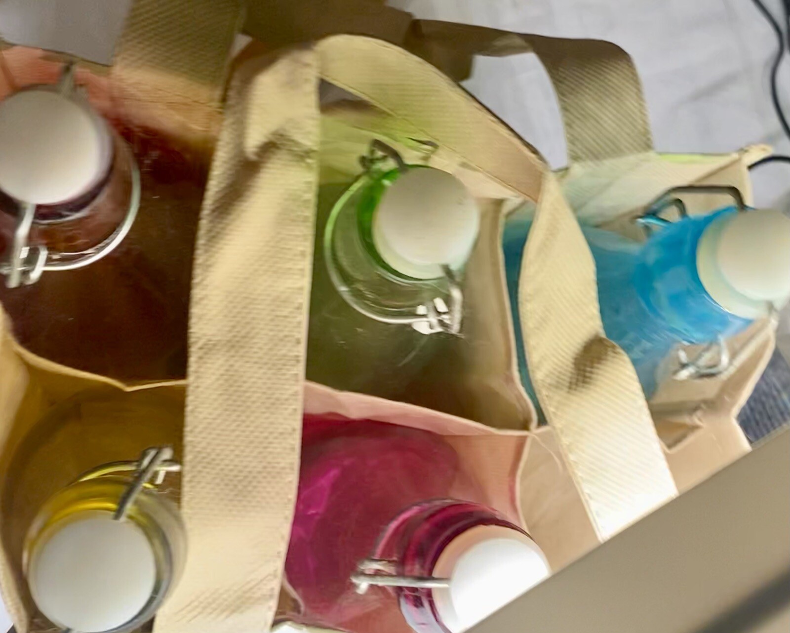 Six Bottle Wine Holder Carrier Tote Bag 10 x10 x7.5 Set Of 5 Bags Earth Wise