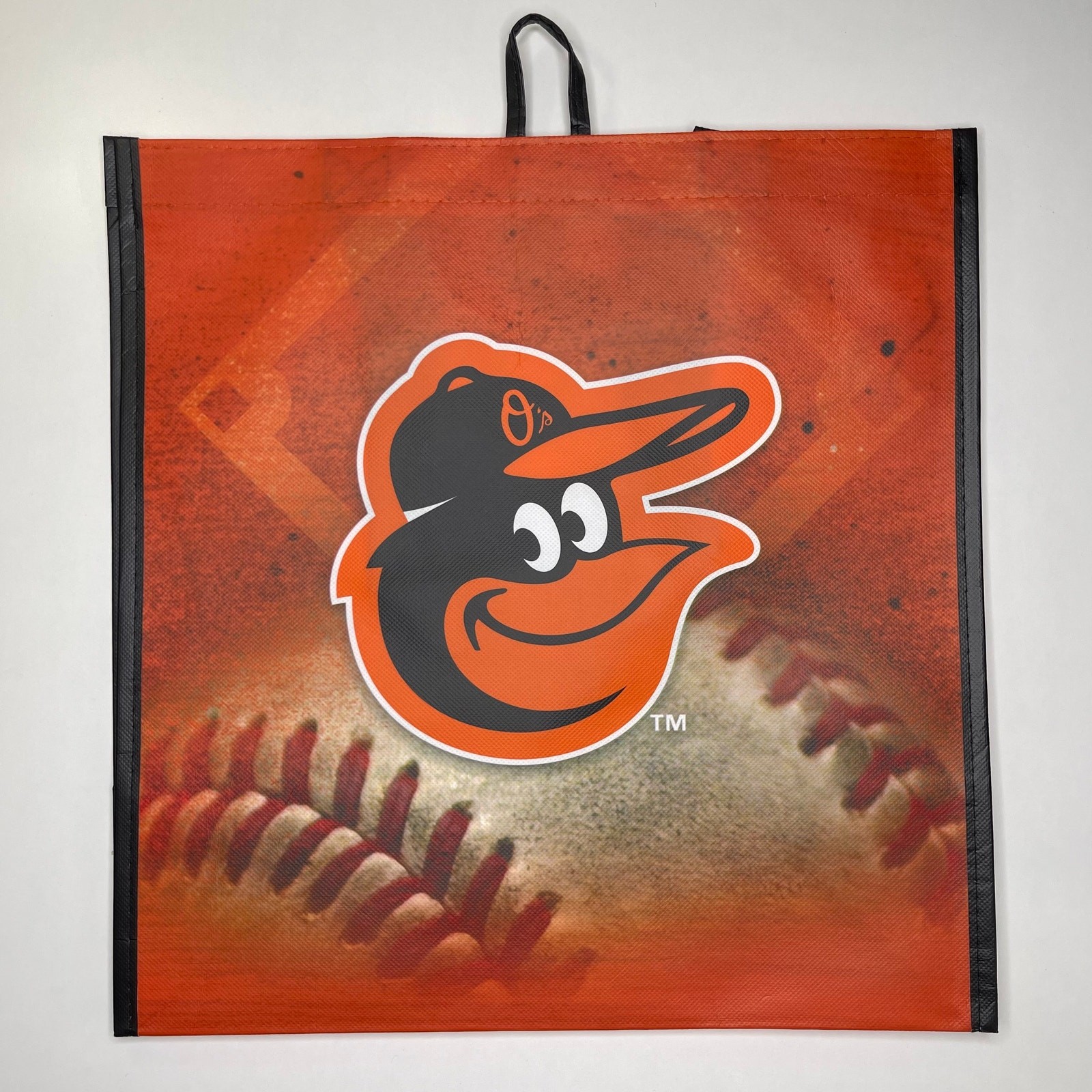 Baltimore Orioles Baseball Orange + Black Reusable Shopping Tote Bag MLB NWT NEW