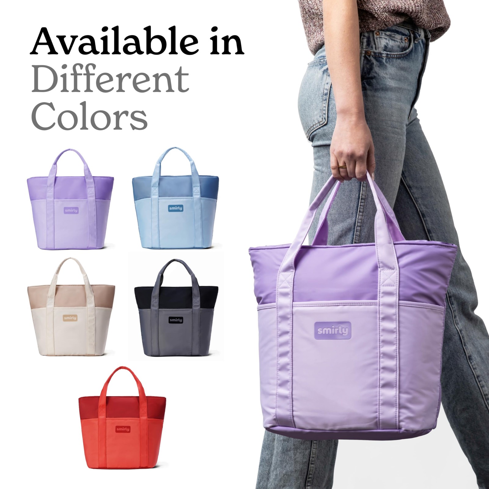 Cooler Bag Insulated Grocery Bag With Zipper Collapsible Insulated Reusable Groc