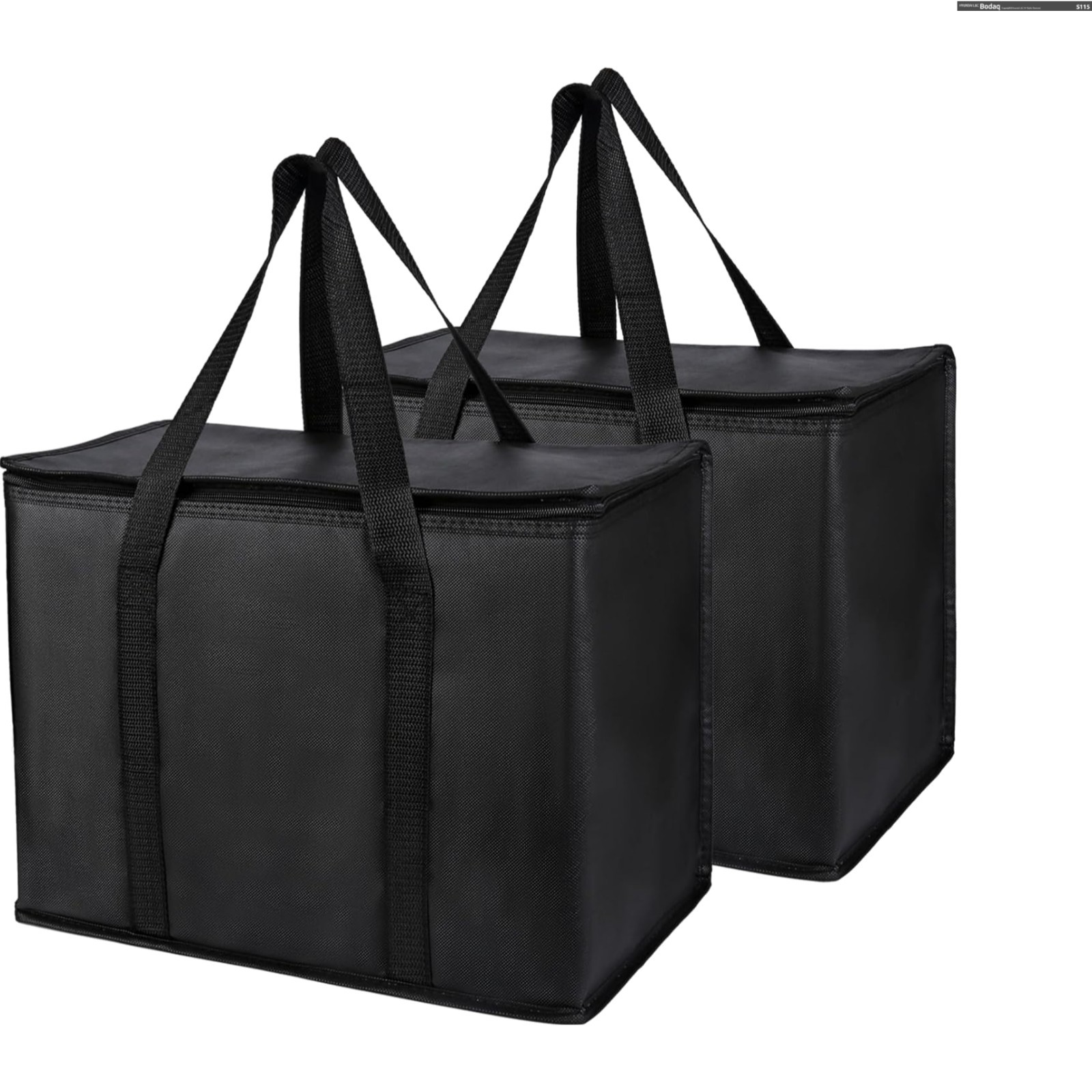Versatile X-Large Insulated Grocery Bag – 30L Zippered Tote for Food Delivery
