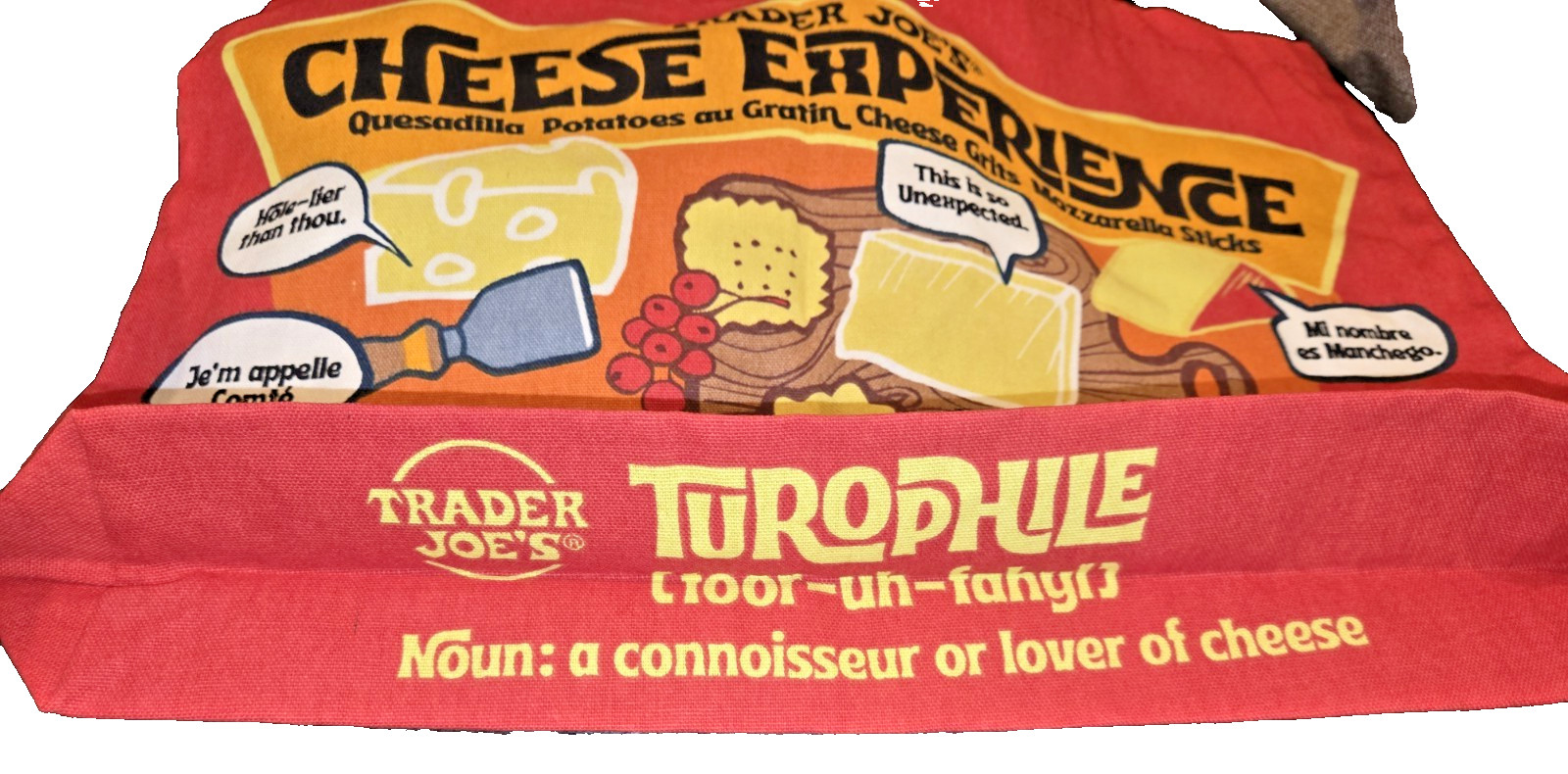 Trader Joe’s Cheese Adventures/Cheese Experience Canvas Tote Bag NWT Hvy Cotton