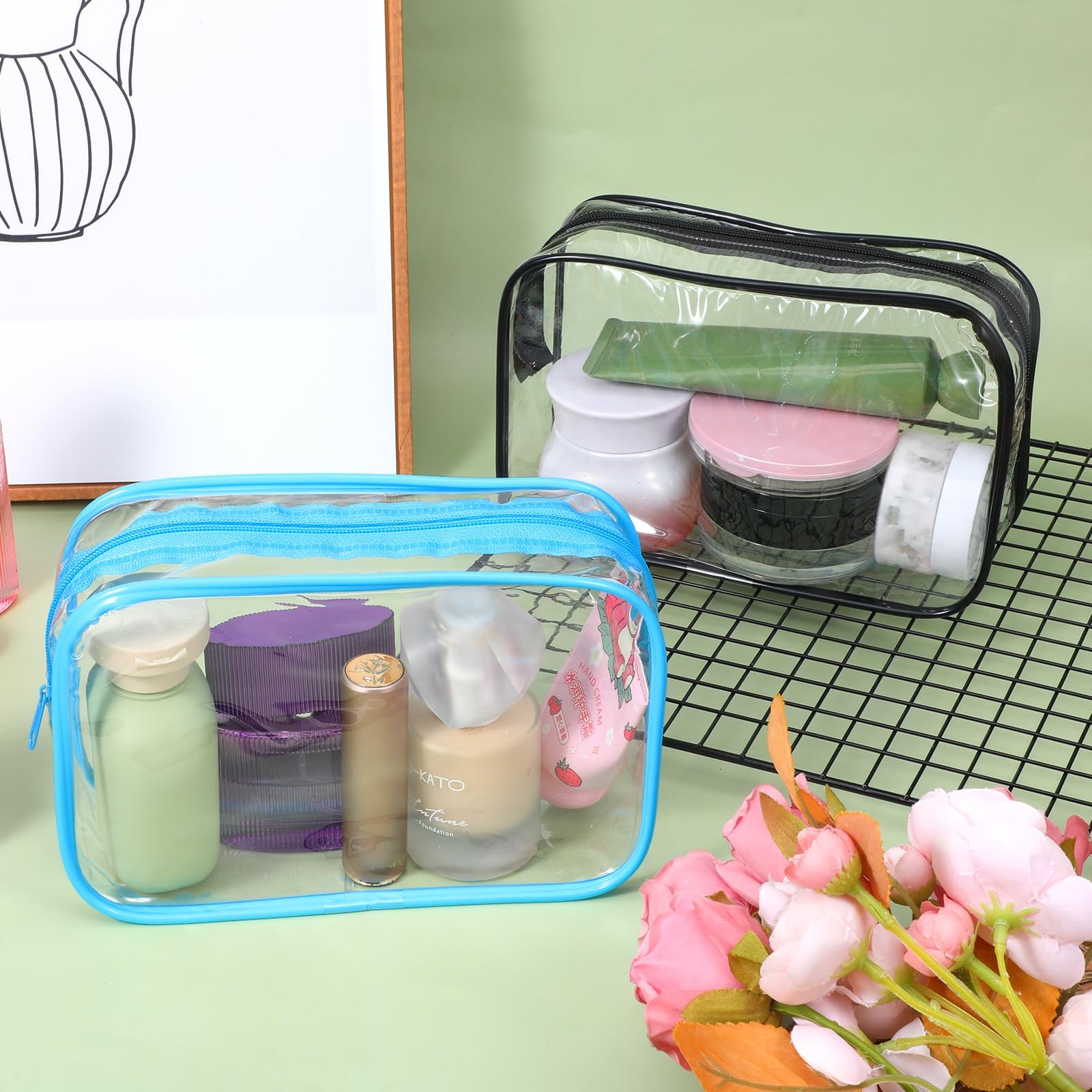 AOZUO 20 Packs Clear 18 x 12 x 6 cm (7.1 x 4.75 x 2.4 inches), Multicolor