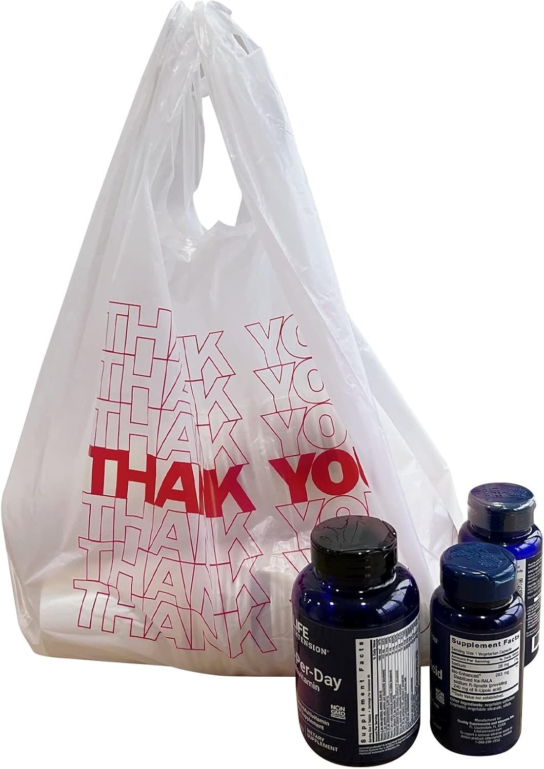 600 Count Thank You Grocery Bags – Durable Reusable & Disposable 11.5″x21″