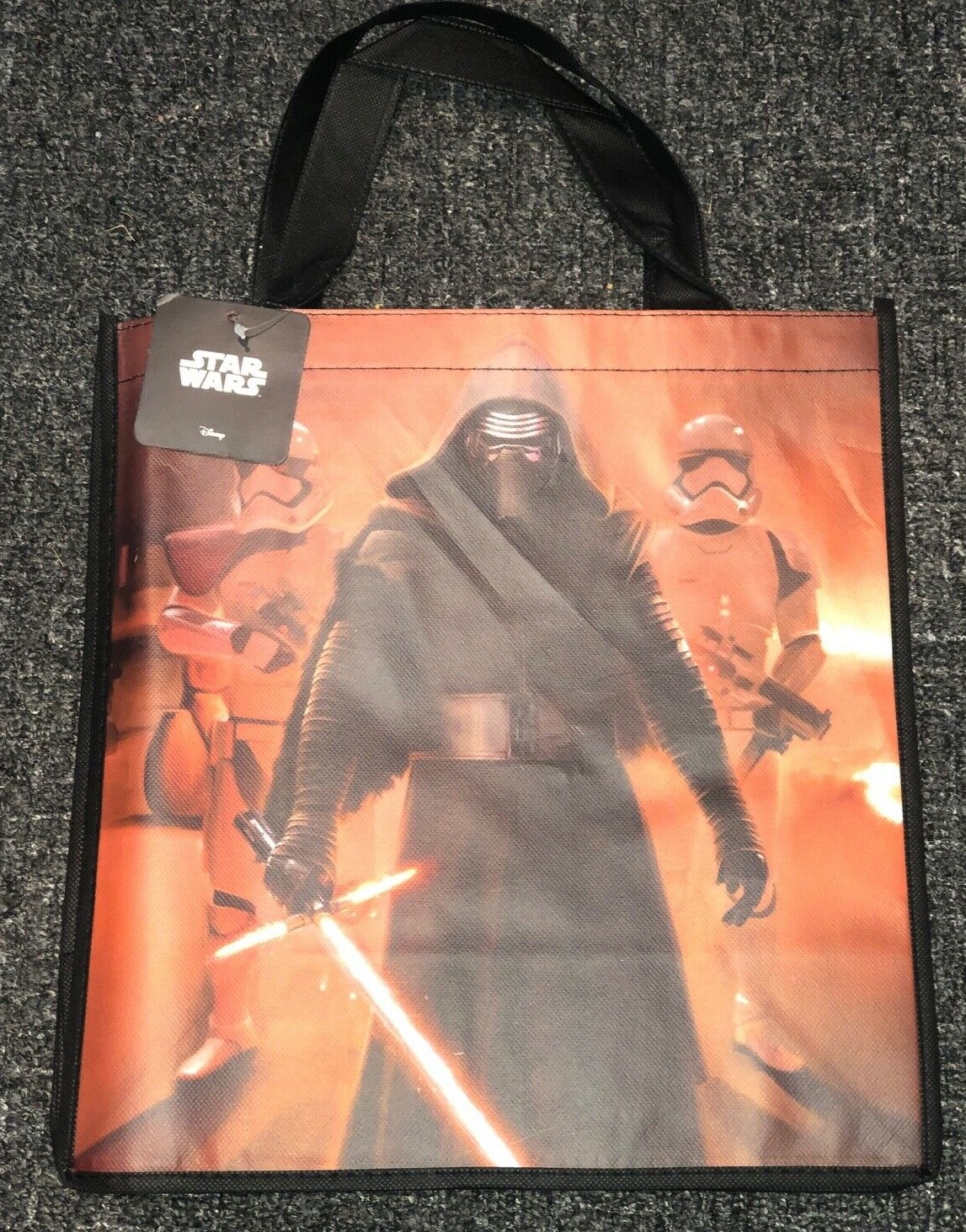 DISNEY STAR WARS THE FORCE AWAKENS KYLO REN REUSABLE SHOPPING TOTE GIFT BAG NEW