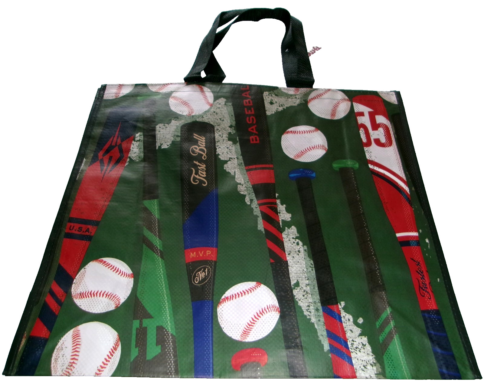 Reusable Tote Bag ~ 20″ X 18″ X 8″ ~ BASEBALL
