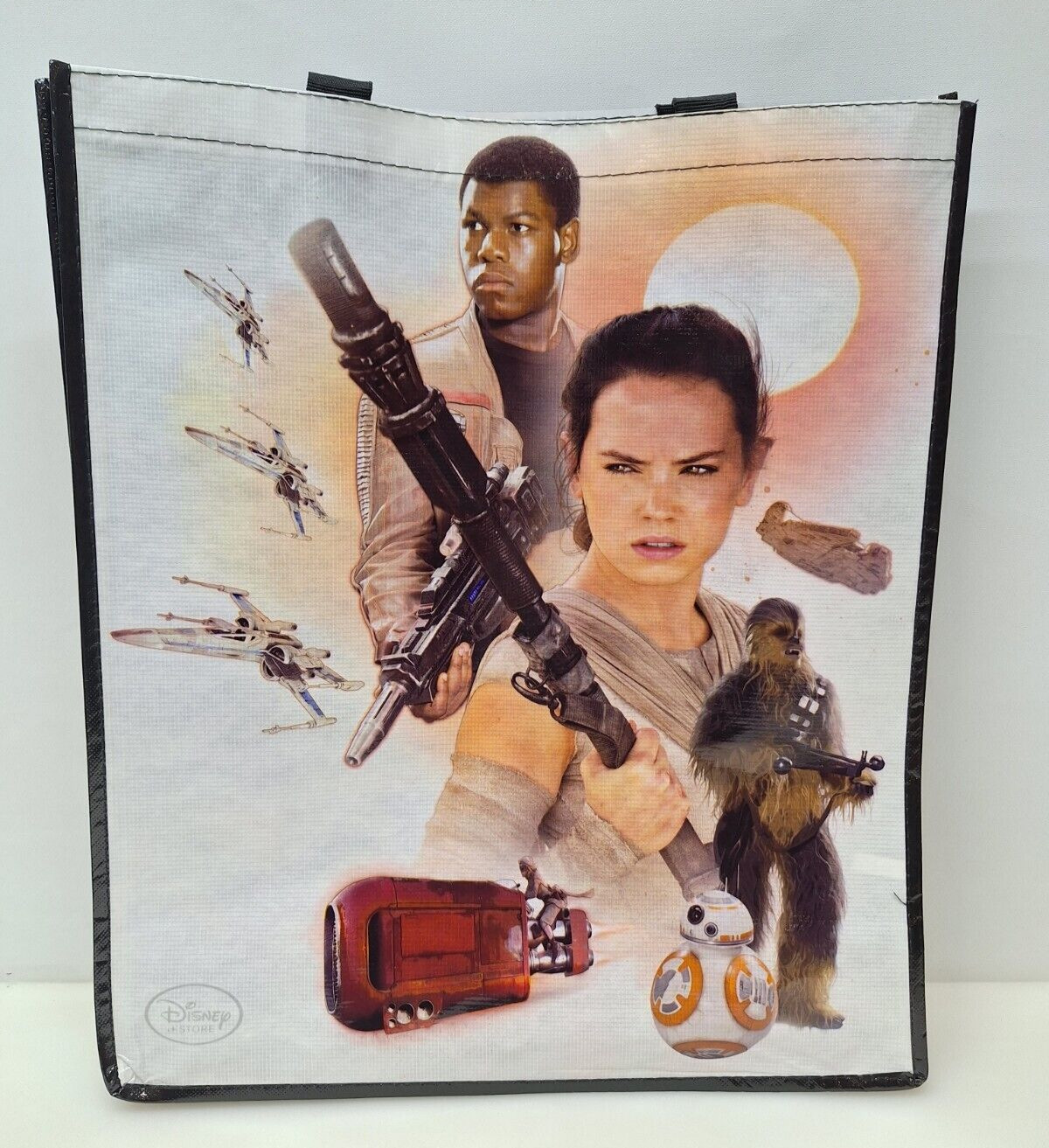 Star Wars The Force Awakens Reusable Tote Bag Rey Kylo Ren The Disney Store 19″
