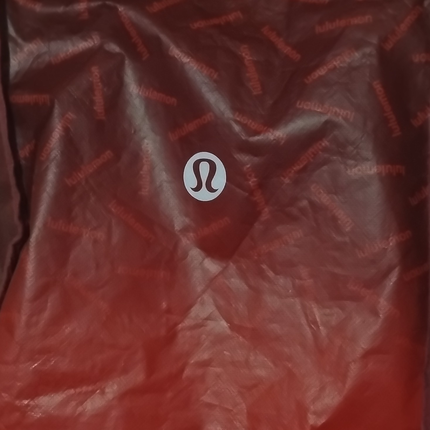 Lululemon Foldable Reusable Shopping Bag Red Recycled 17×13 in 15L
