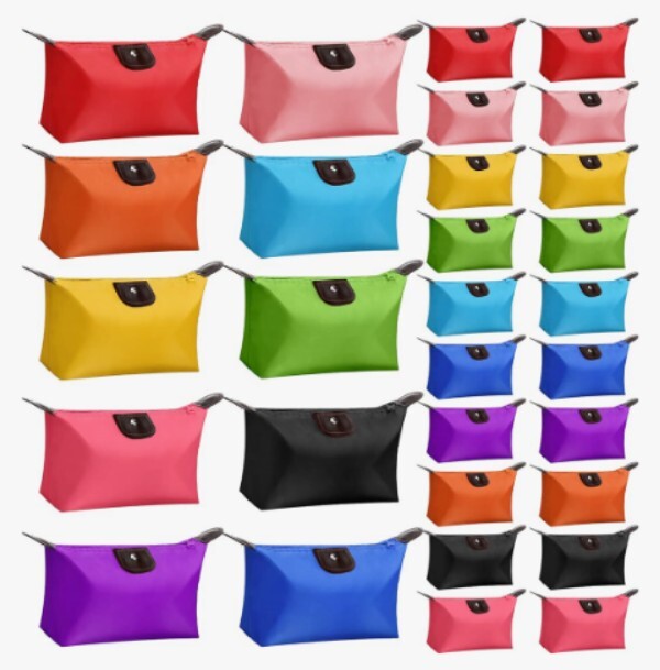 Reginary 30 Pcs Cosmetic Bag Women Makeup Bag Zipper Wedding, Bridal,Baby Favor