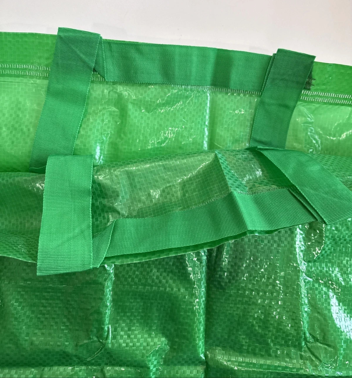 Lot of 2 IKEA Medium Green AURTIENDE Reusable Shopping Bag 17 ¾x7x17 ¾ “- 10 Gal