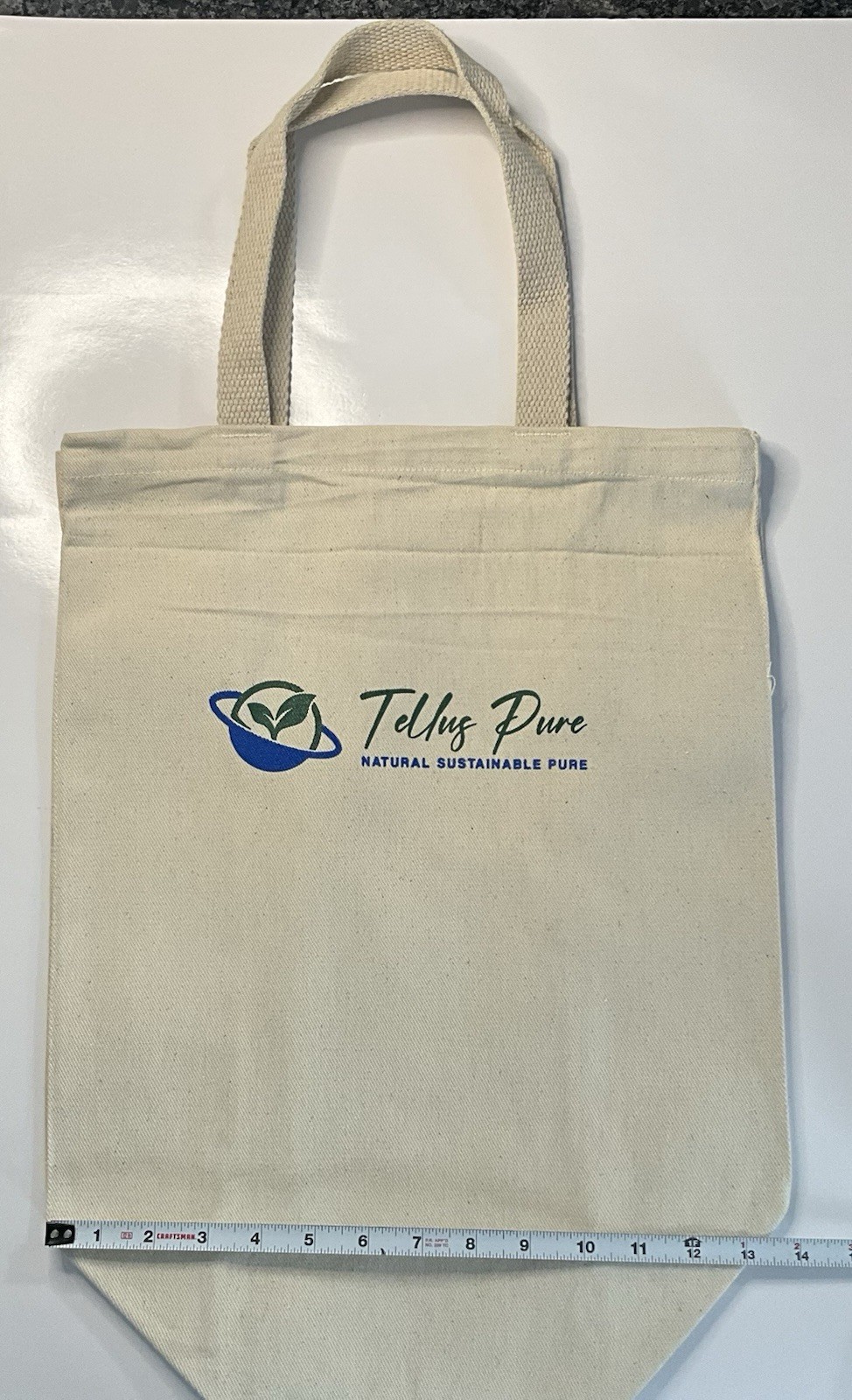 TellusPure Medium Canvas Reusable Grocery Shopping Bag Beach Tote Durable