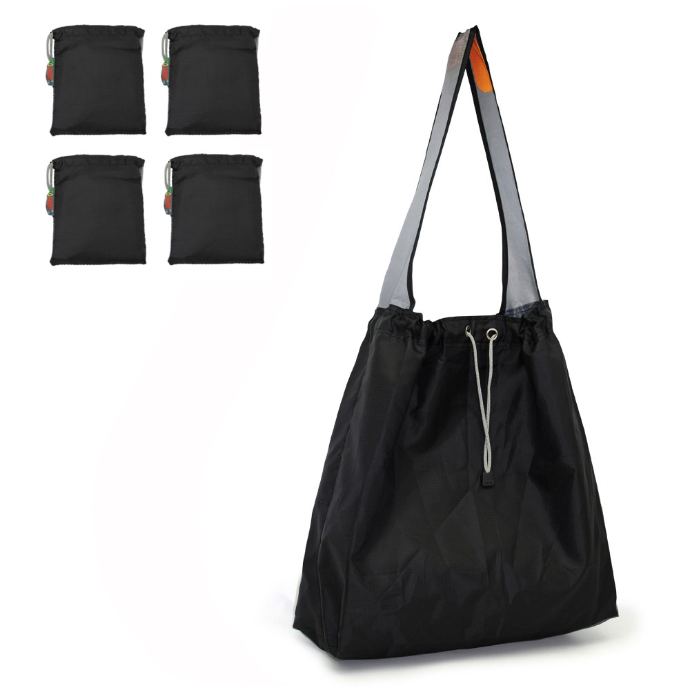 Ecojeannie 4 Pack Large Super Strong Ripstop Nylon Reusable Shopping & Foldable