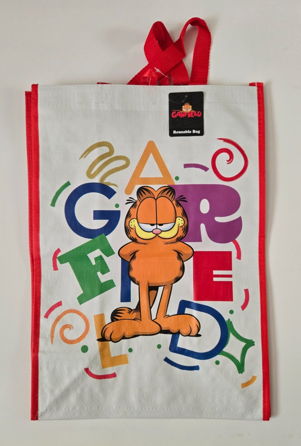 GARFIELD 2-Sided Reusable Shopping Bag Grocery Travel Bag Kids Toy Beach Bag