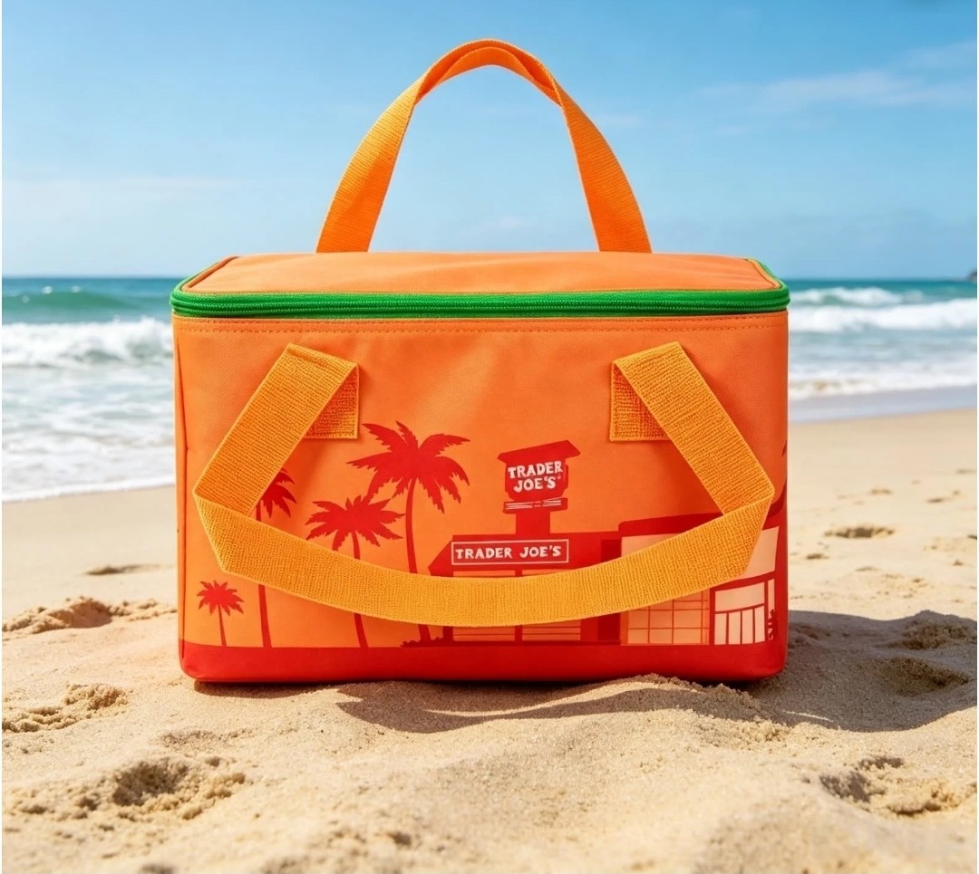 Trader Joe’s 2026 Mini Insulated Tote Summer Fun Limited Edition Orange
