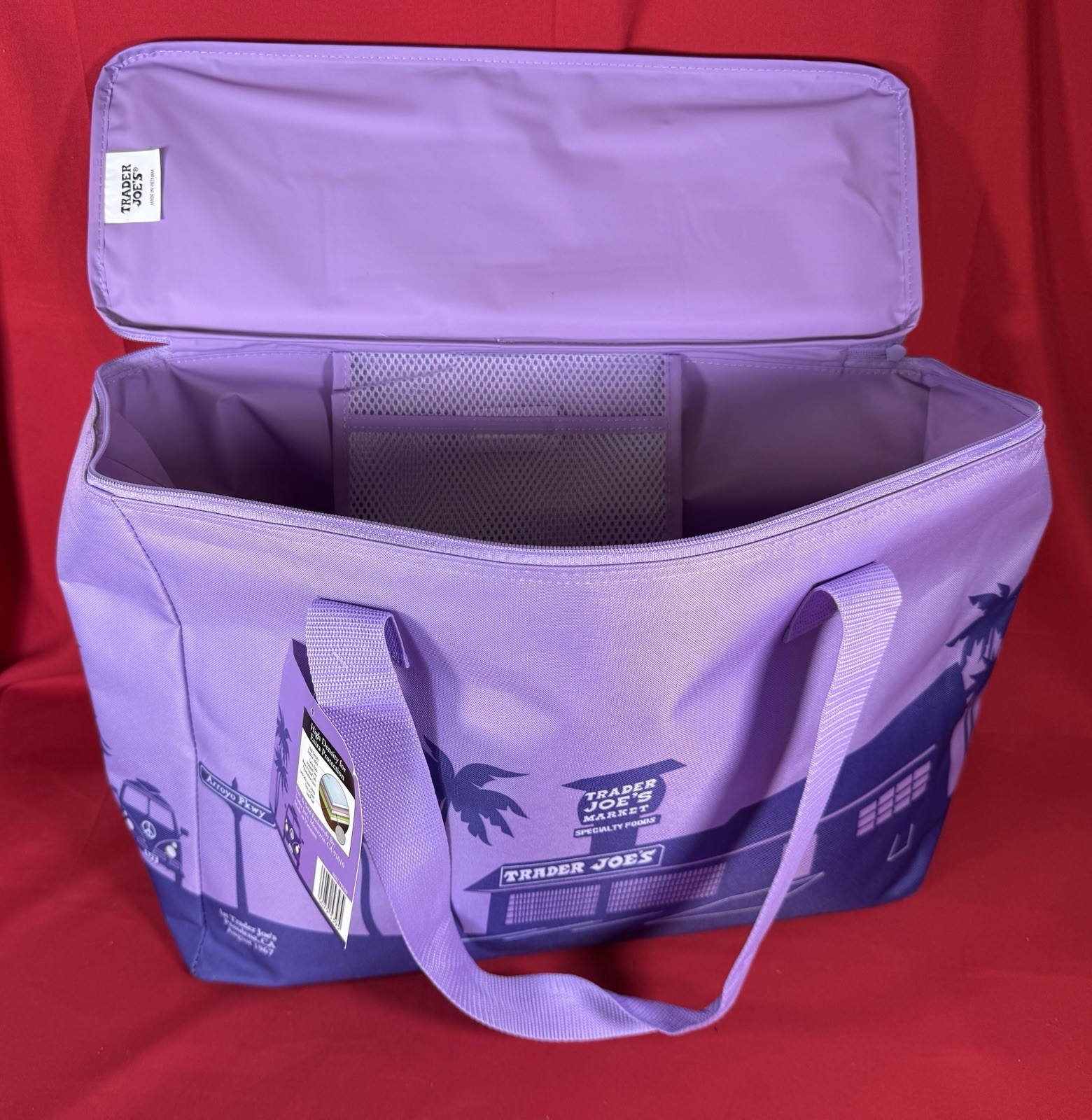 Trader Joe’s Large 8 Gal Insulated Cooler Bag PURPLE RAIN (Lavender) NWT