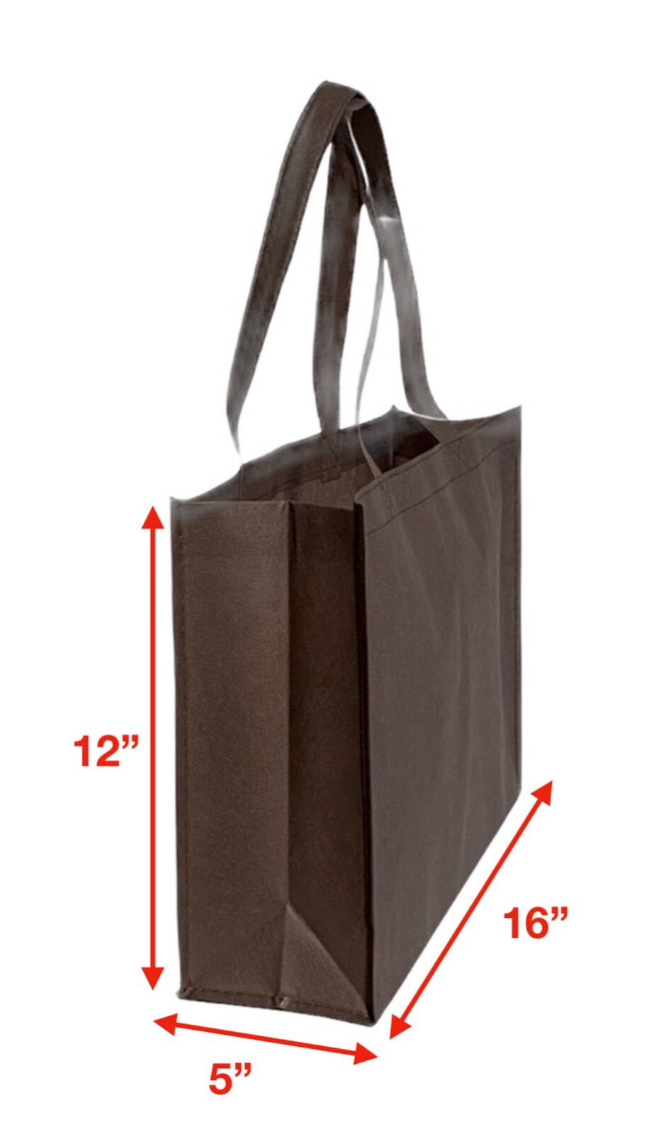 100 Non-Woven Shopping Bags Reusable Gift & Promotional Bag Wholesale In Brown