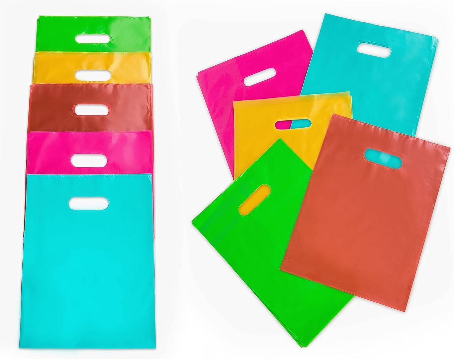 Vibrant 100 Pack 9×12 Glossy Merchandise Bags – Perfect for All Occasions