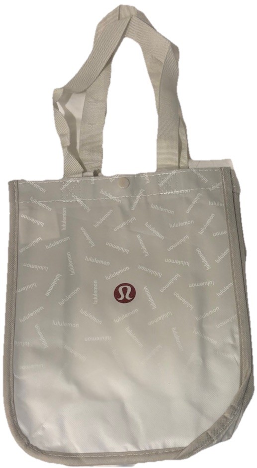 Lululemon Small Gray Ombre Logo Reusable Shopping Bag New