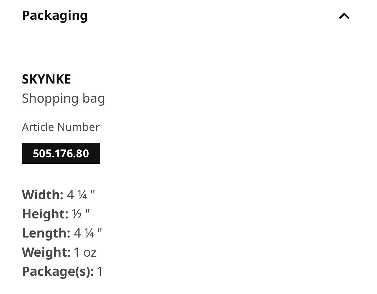 IKEA SKYNKE Black And White Stripped Folds Into It’s Pocket Shopping Tote Bag