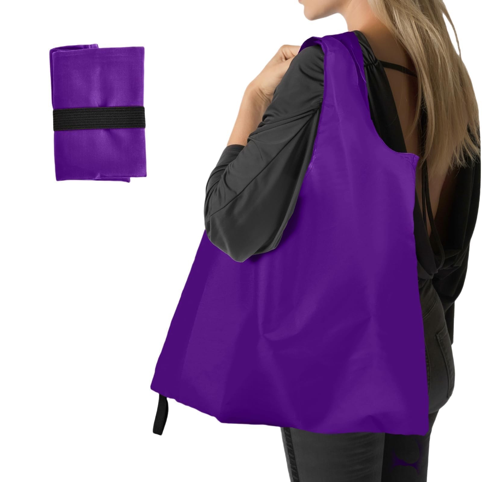Foldable Shopping Bag Washable Reusable Grocery Nylon Lightweight Tote