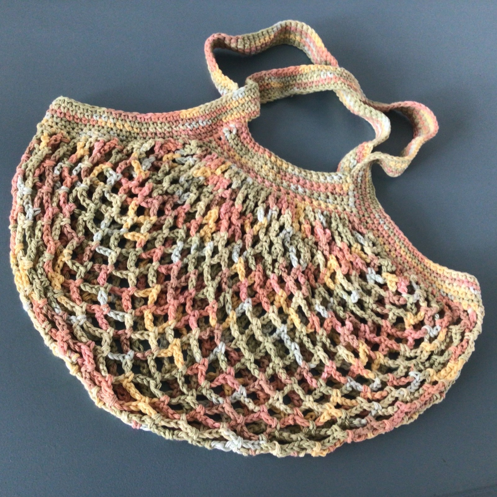 Handmade Crochet French Market Mesh Grocery Bag 100% Cotton Eco gift