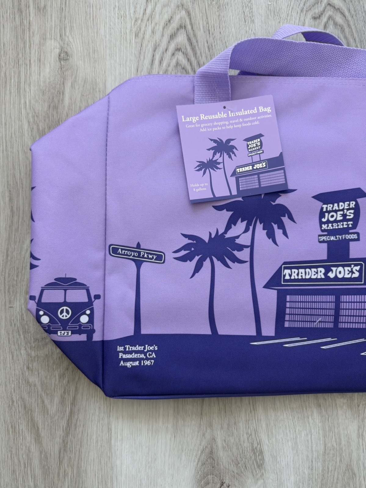 Trader Joe’s NEW SPRING 2026 RELEASE PURPLE RAIN Large Insulated Bag LIMITED