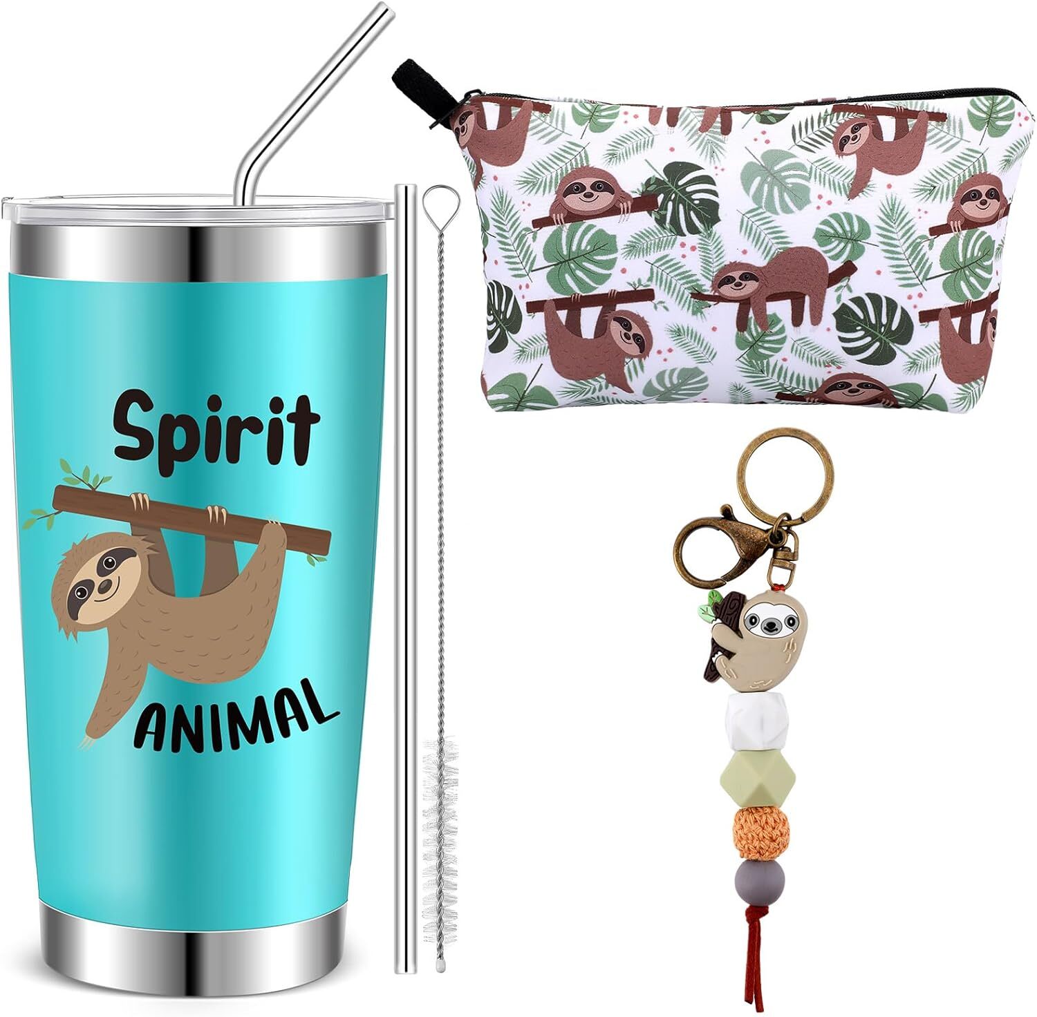Abbylike 3 Pcs Sloth Gifts Makeup Bag 20 oz as shown in the picture