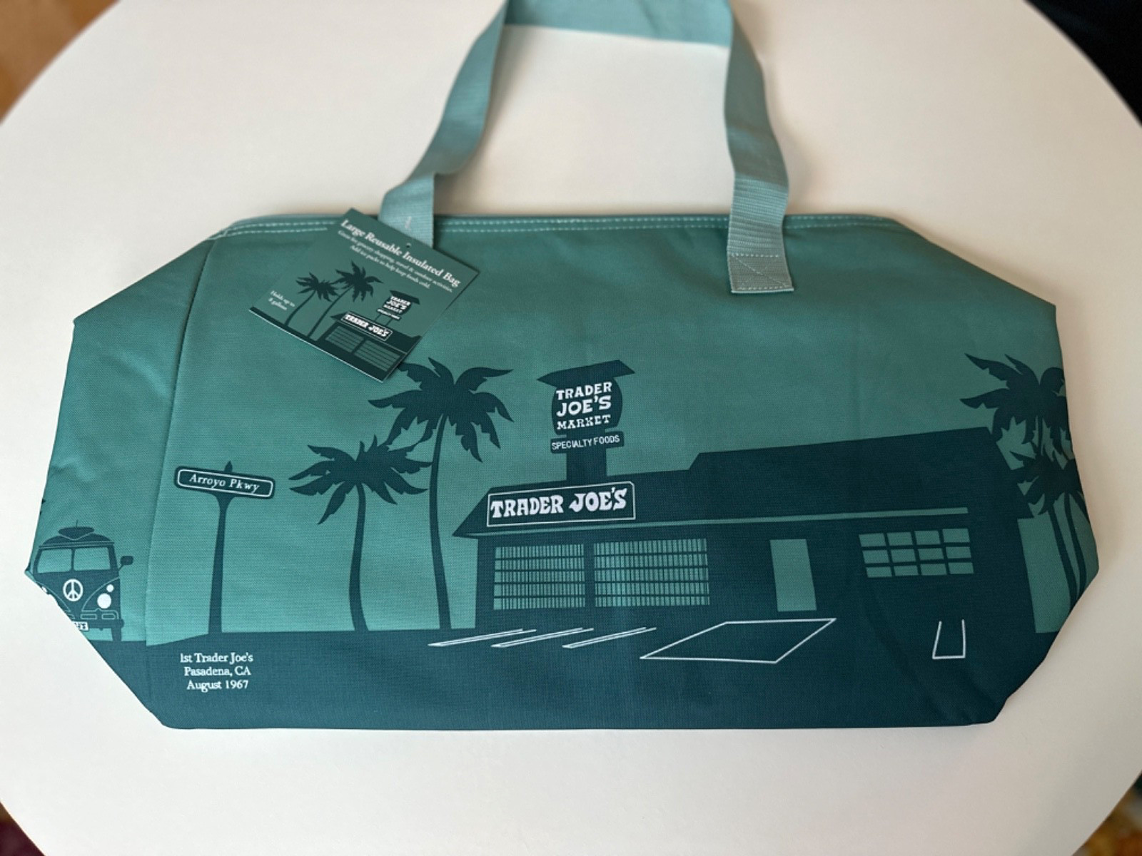 Trader Joe’s 8 Gallons Reusable Bag Cooler Large Insulated DUSTY BLUE NEW