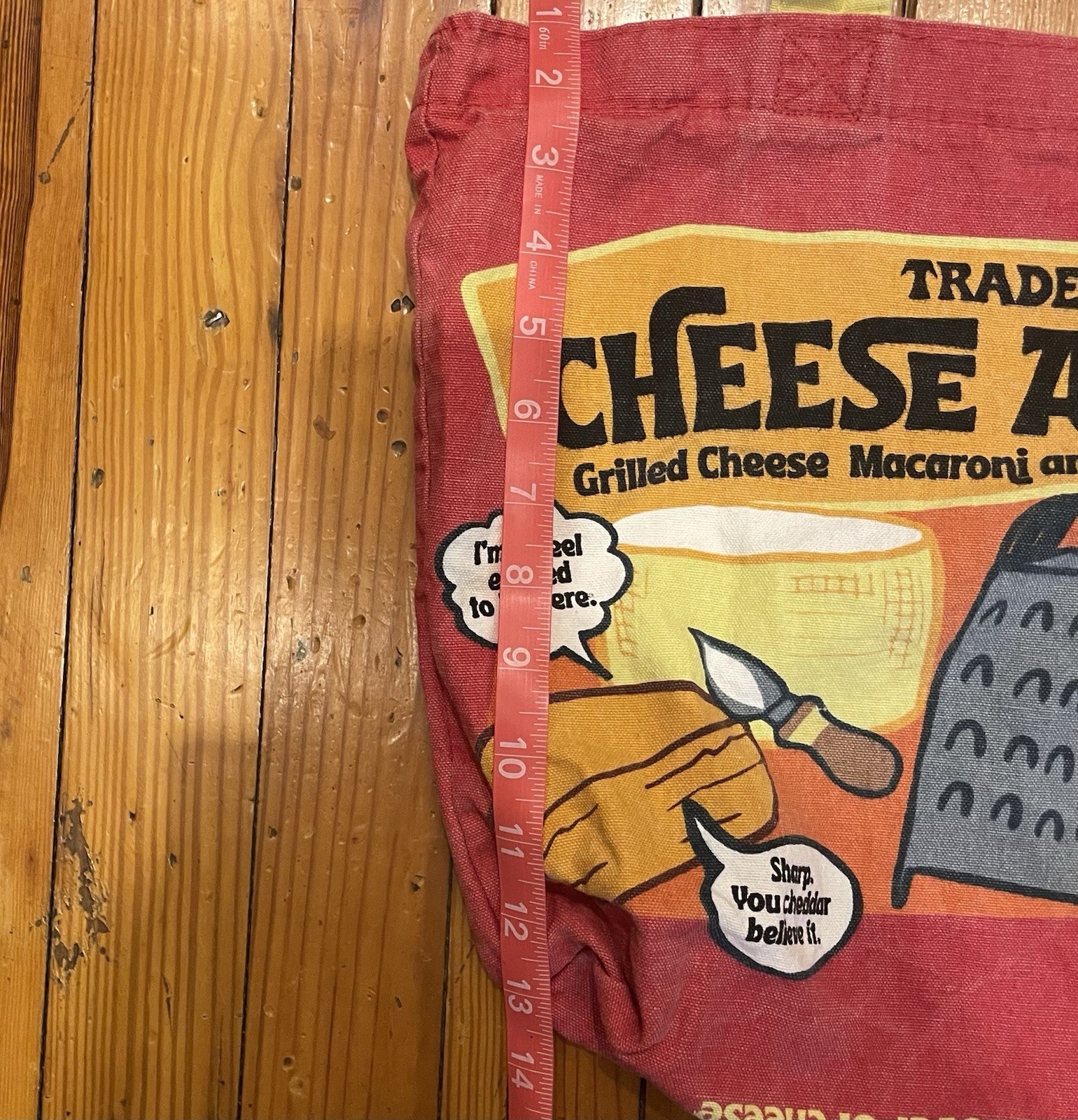 Trader Joe’s Cheese Adventures/Experience Reusable Red Canvas Tote Bag