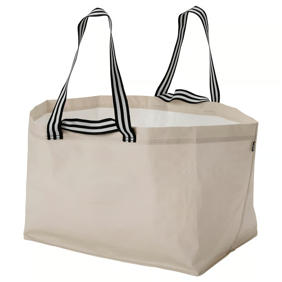IKEA GÖRSNYGG Large Reusable Tote Bag Durable LightBeige 22.5×14.5×15.25″ 20Ga