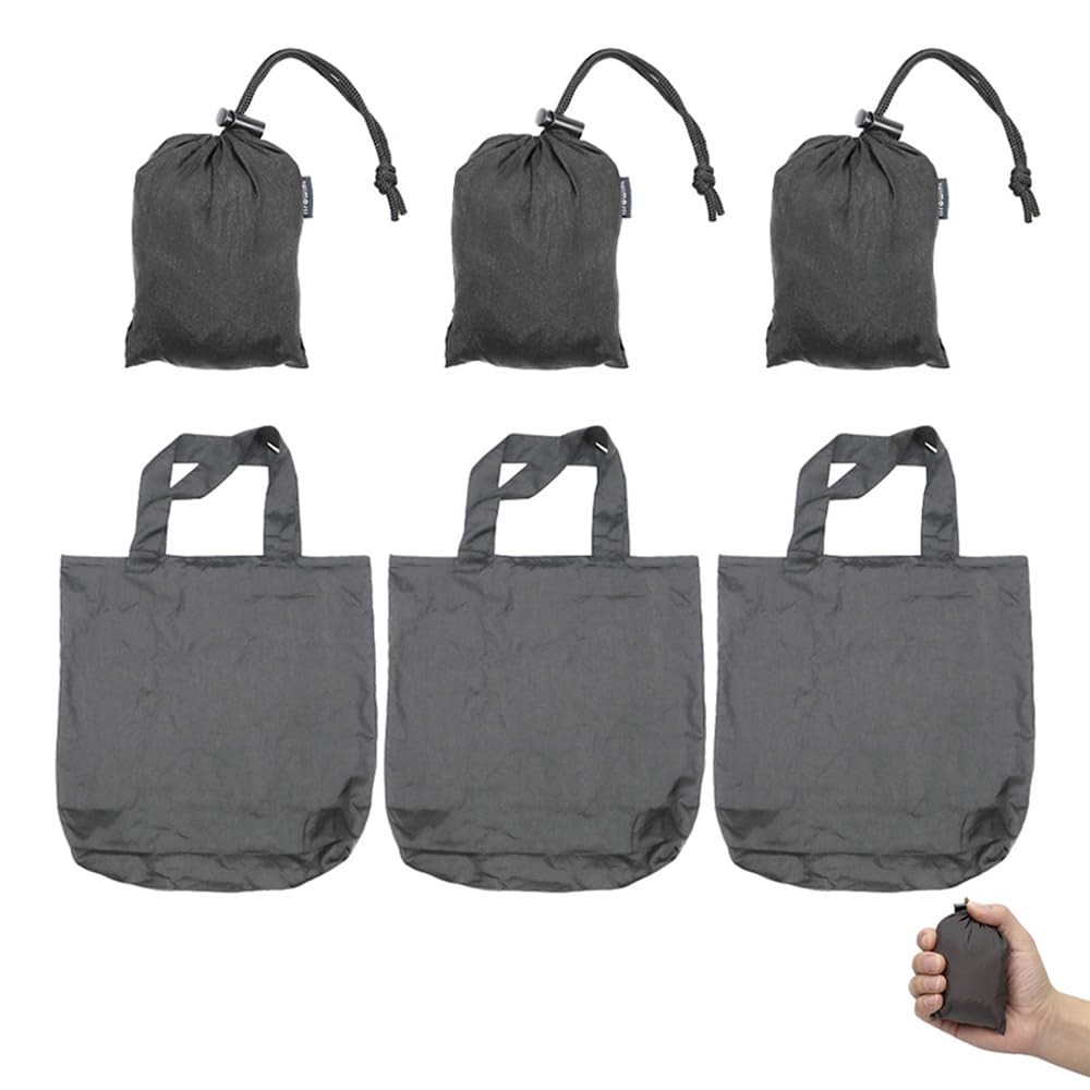 Nylon Reusable Grocery Bag 3 Pack Nylon Heavy Duty Tote Bags 110 Lbs 19″x 19″