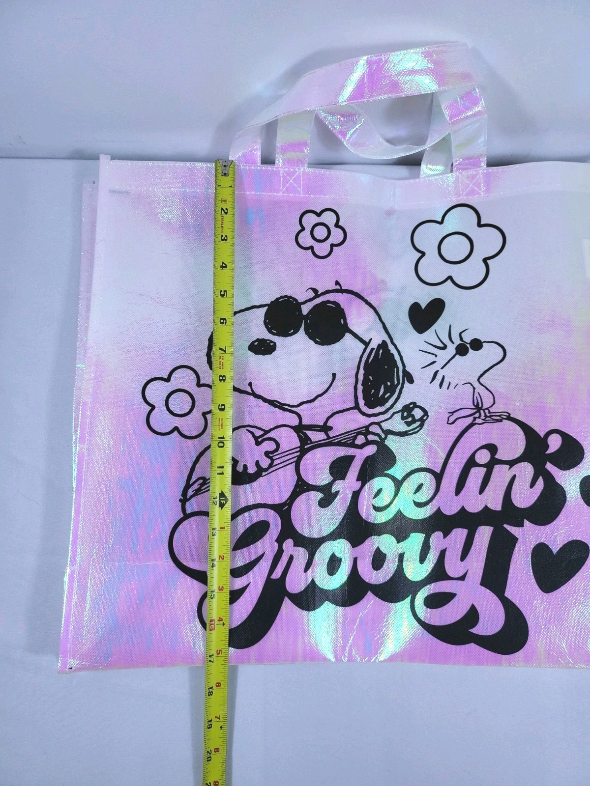 Peanuts Gang Snoopy & Woodstock Feeling Groovy Reusable Shopping Bag Grocery Bag