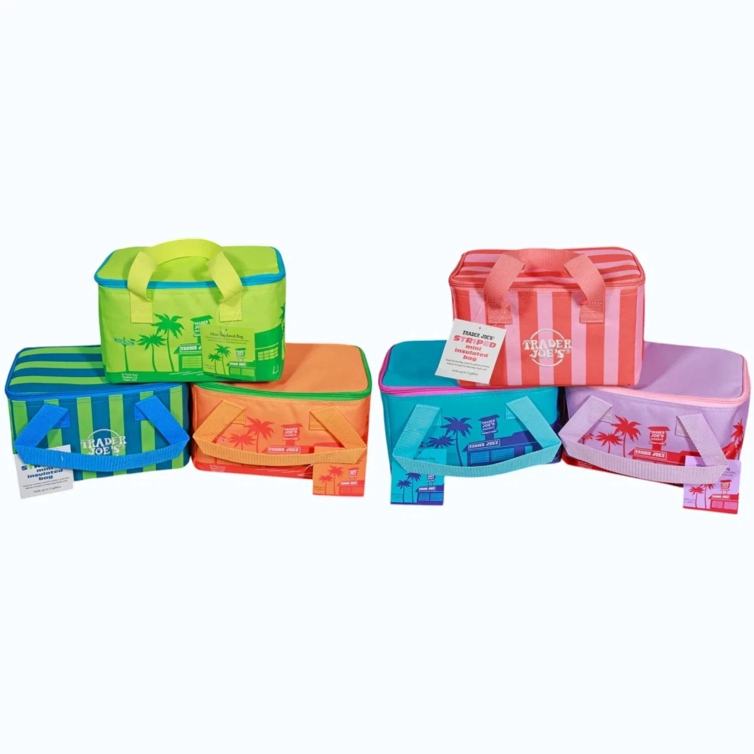 🔥2026 Trader Joe’s Limited Edition Mini Insulated Tote Summer (Set of 6/Single)