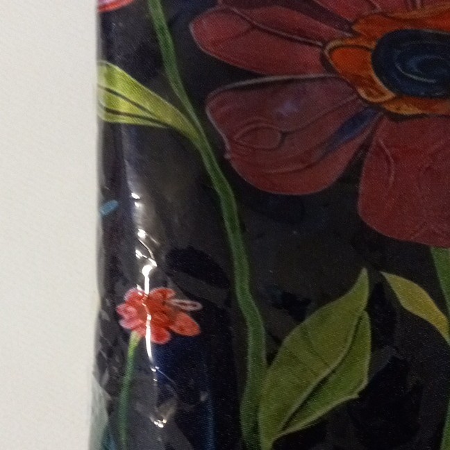 Floral Reusable Tote Shopping Bag Blue/Multicolor 45 cm L x 13 cm W x 33 cm H