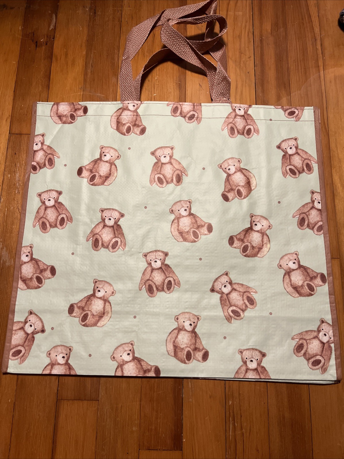 NEW Reusable Large Shopping Grocery Bag Tote TEDDY 🧸 BEARS all over