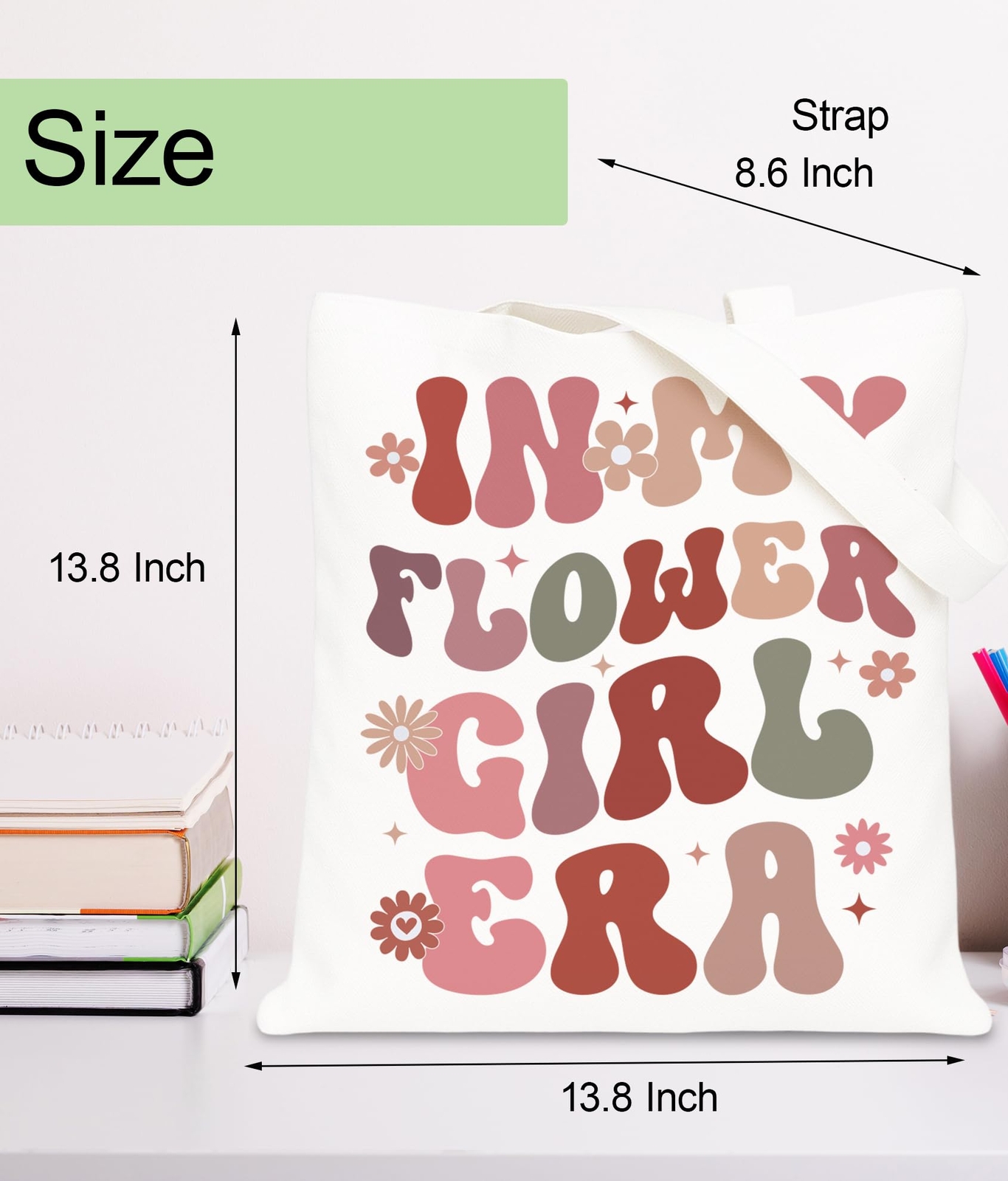 Flower Girl Tote Bag For Women Grils Groovy in My Flower Girl Era Tote Bag fo…