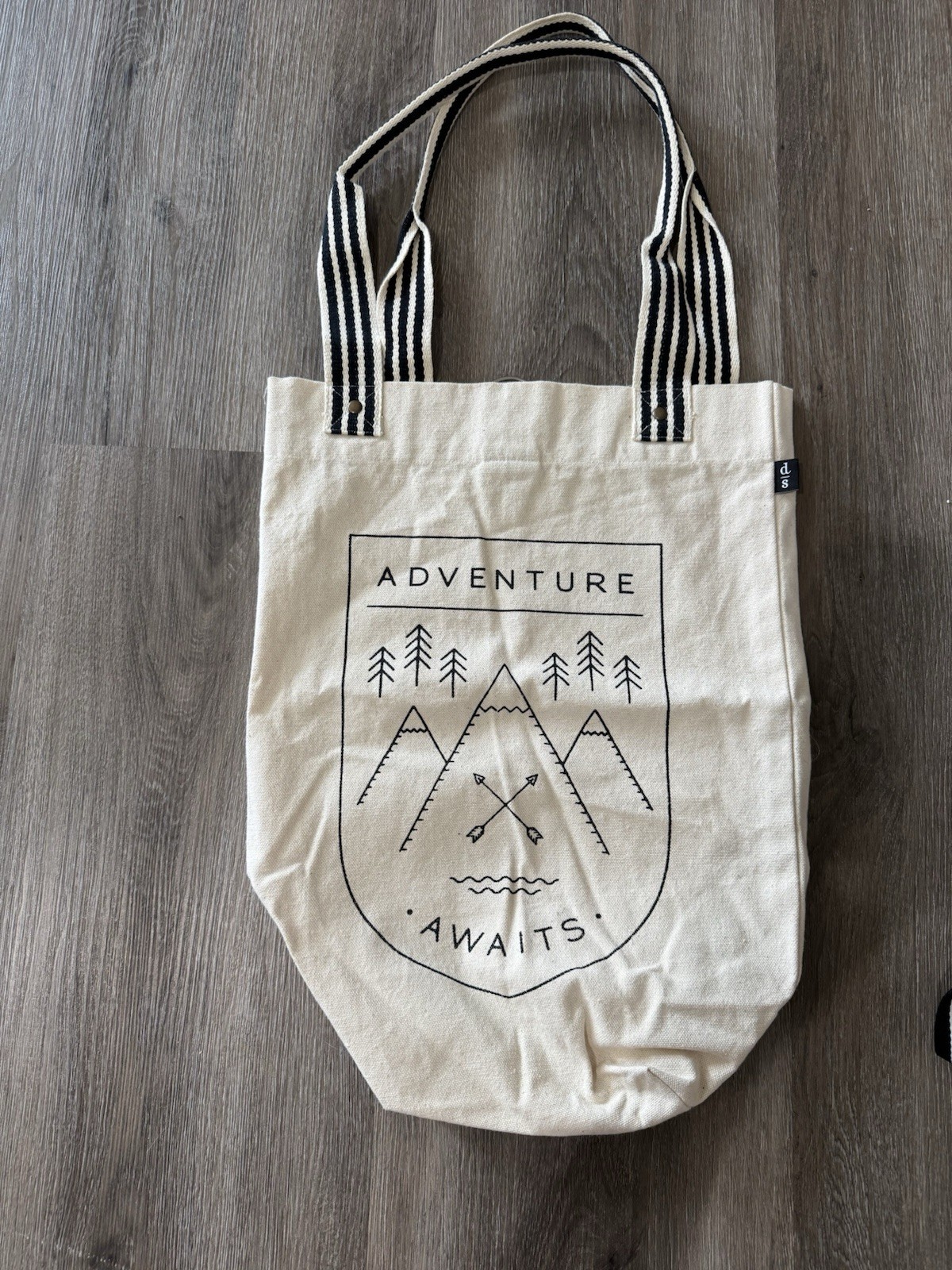 Adventure Awaits Canvas Tote Bag Boho Market Beach Reusable Shopping Travel Bag