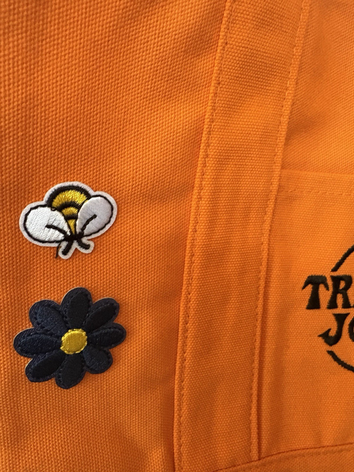 Trader Joe’s Mini Bag Embroidery Special 4 Flowers and 2 Bees