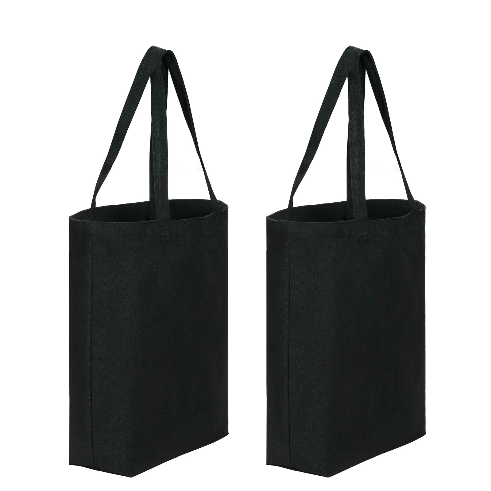 CVNDKN Canvas Tote Bags 2 Pcs Multi-Purpose Reusable Blank Bags Use For Grocery,