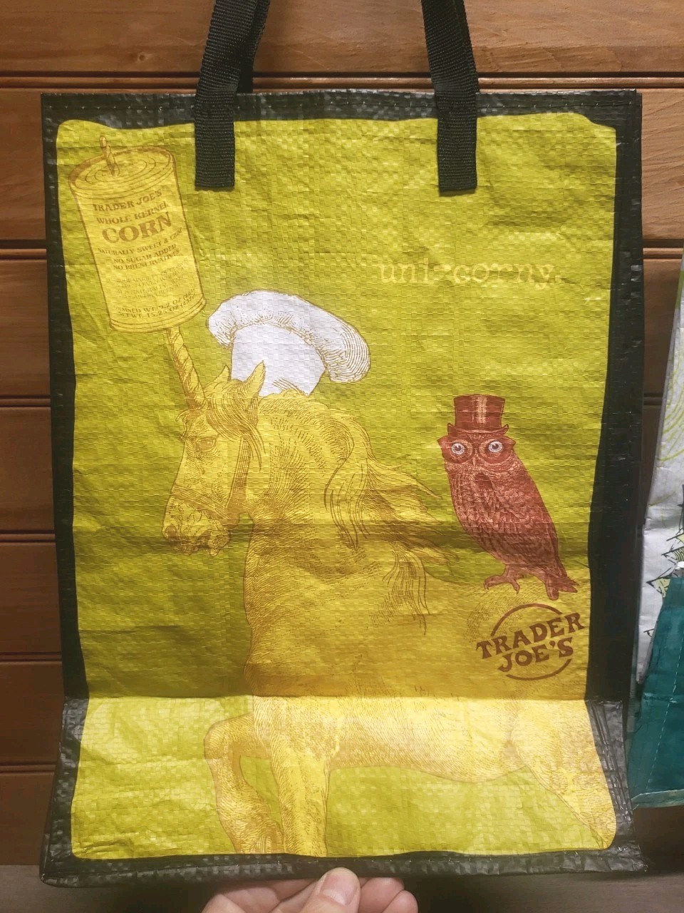 Trader Joes Reusable Shopping Bags Double Handles 16″ × 12″ Lot Of 2